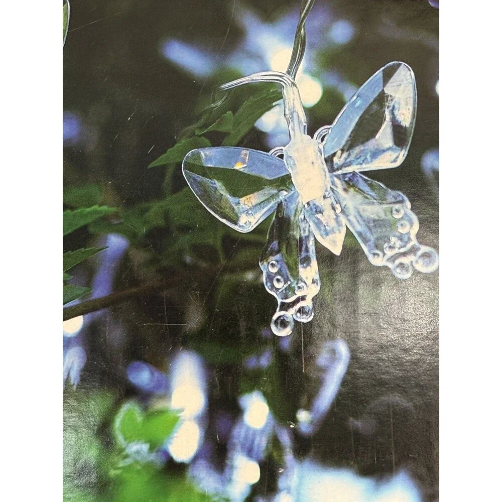 Lot 2 Solar Powered Fairy String Butterfly Lights Outdoor Decor Night Garden